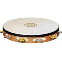 Meinl tah1m-snt  тамбурин деревянный 10" recording-combo, однорядный, джинглы смешан, кож мембрана