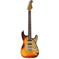 Paoletti alfa loft 3-tone sunburst  электрогитара, stratocaster, кейс, цвет санберст