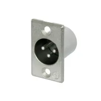 Neutrik NC3MP- Панельный разъем XLR 3-pin (вилка) с фланцем типа P, под пайку
