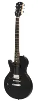 STAGG SEL-HB90 BLK LH - леворукая электрогитара, les paul, 22 лада, корпус: красное дерево, гриф: красное дерево, на болтах, накладка: палисандр, звукосниматели: P90, Humbucker, регулировки: 1х громкость, 1х тон, цвет: черный
