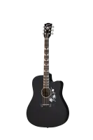 GIBSON CUSTOM SHOP Dave Mustaine Songwriter Ebony электроакустическая гитара, цвет черный