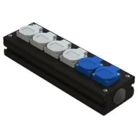 Eds cb 06  коробка коммутационная проходная, schuko 16a х 6