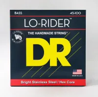 DR MLH-45 - струны для 4-струнной бас-гитары, Калибр: 45-100, Серия: LO-RIDER™, Обмотка: нержавеющая сталь, Покрытие: нет