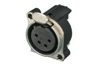 Neutrik NC4FBH панельный разъем XLR female серии B. горизонт. установка на ПП