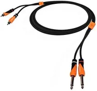 SLY2JR500/Interlink-кабель; 2xJACK mono 6.3 - 2xRCA male; 5m; SILOS/BESPECO