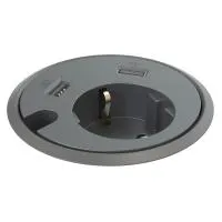 FORMING FUNCTION 9358001409- Встраиваемая розетка серии Powerdot с 1 одним отверстием под кабель и 2хUSB, черная