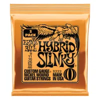 ERNIE BALL 3222 Nickel Wound Slinky Hybrid 3 Pack 9-46 - Струны для электрогитары