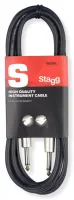 STAGG SGC1,5DL- высококачественный гитарный шнур Jack-Jack, серия Deluxe, металлические разборные разъемы, длина 1,5 метра, черного цвета.
