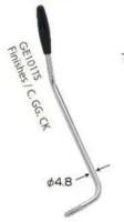 Gotoh b-1-c  рычаг резьба 4.8 мм, хром, белый наконечник