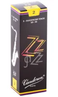 Tenor saxophone reeds Vandoren Zz SR422 - Zz unfiled tenor saxophone reed with medium-thick heart, round tip and longer palette with strength 2. Price per pack of 5 pieces