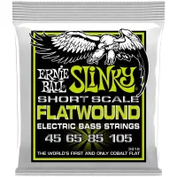 ERNIE BALL 2818 Flatwound Slinky Regular Short Scale 45-105 - Струны для бас-гитары