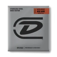 DBSBS45105M Super Bright Комплект струн для бас-гитары, нерж.сталь, Medium Scale, 45-105, Dunlop