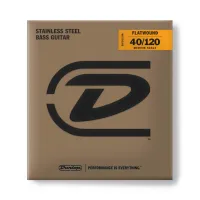 DBFS40120M Flatwound Medium Scale Комплект струн для 5-струнной бас-гитары, сталь, 40-120, Dunlop