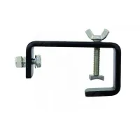 TH-52S Theatre hook, black - струбцина на трубу диаметром 25 мм, хромированная