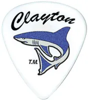 CLAYTON SH100/6 -  медиатор - 1.00 mm SAND SHARK стандартные, рисунок акула, напыление из песка