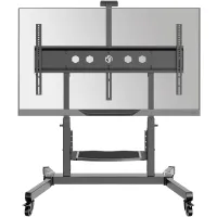 Onkron TS1991-B - Стойка для дисплея с кронштейном 50"-100", мобильная, чёрная