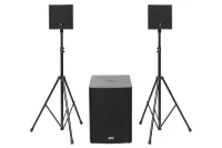 Комплект DS Proaudio [ANT 815] активный акустический 1400 Вт, состоящий из двух  8” сателлитов и одного сабвуфера 15”. встроенный DSP (x-over, delay, PEQ x9, limiter). Стойки/кронштейны в комплект не входят.