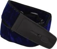 LIS-020-CV2-BLU Ремень для гитары с блокировой, бархат, синий, Lock-It Straps, D'Andrea