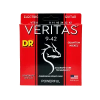DR VTE-9 - струны для электрогитары, Калибр: 9-42, Серия: VERITAS™, Обмотка: никель, Покрытие: сверху корда