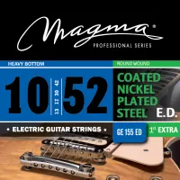 Magma Strings GE155ED - Струны для электрогитары с покрытием 10-52, Серия: Coated Nickel Plated Steel, Калибр: 10-13-17-30-42-52, Обмотка: круглая, ни