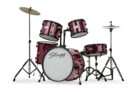 STAGG TIM120WR - акустическая барабанная установка, корпуса из 6-ти слойной липы, состав: BD 20" x 16" (12 лагов) - TT 10" x 8" (10 лагов) - TT 12" x 9" (10 лагов) + держатели томов - FT 14" x 14" (10 лагов) - деревянный малый барабан SD 14" x 5,5" (12 ла
