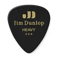 Dunlop 483p03hv celluloid black heavy 12pack  медиаторы, жесткие, 12 шт.