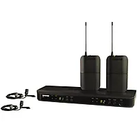 SHURE BLX188E/W85 M17 двухканальная радиосистема с петличными микрофонами: два WL185, 662-686 МГц, встроенные антенны. Черный