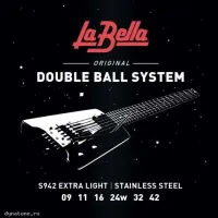 Струны для электрогитары headless LA BELLA S942