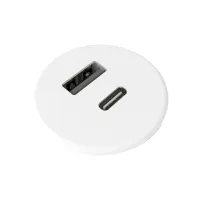 Kondator 935-PM32W- Встраиваемая зарядная станция серии Powerdot с 1xUSB-A, 1xUSB-C, белая