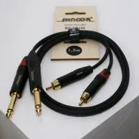 RCA2JM-6m Компонентный кабель 2хRCA - 2х6,3мм моно Jack, 6м, SHNOOR