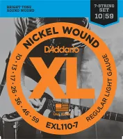 EXL110-7 XL NICKEL WOUND Струны для 7-струнной электрогитары Regular Light 7-string 10-59 D`Addario