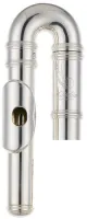 Curved flute headjoint Aidis AHJ-U - Изогнутая посеребреная головка для ученических флейт