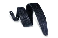 PM44T01-BLK Heirloom Series Ремень для гитары, кожаный, черный, Levy's