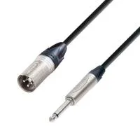 Adam hall k5 mmp 0300 - кабель микрофонный, neutrik xlr (m) - trs (jack) mono 6.3 mm, 2 x 0.22 мм2, 3 м