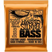 ERNIE BALL 2833- струны для  бас гитары серии Slincky round wound bass, Hybrid