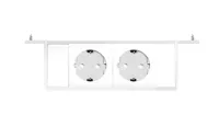ABL 2M81F2A0- Розеточная станция серии Level тип F (Level-F) с 2 розетками, белая с серебристым