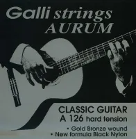 GALLI STRINGS A126 - струны для классической гитары, hard tension, черный нейлон