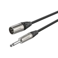 ROXTONE DMXJ250/1 Кабель микрофонный, D:6мм, 2x0,22mm2, XLR 3P male - 6,3mm mono Jack, 1м