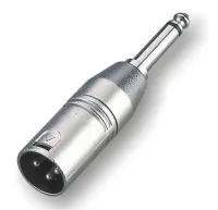 ECO RA015 Переходник 3P XLR Male - 6.3 mono Jack Male, Metal