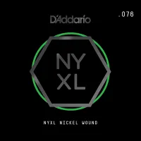 NYNW076 NYXL Отдельная струна для электрогитары, никелированная, 076, D'Addario