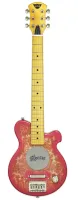 PIGNOSE PGG-200PL PKPL - мини электрогитара со встроенным усилителем.Корпус: липа.Гриф: клен.Накладка грифа: палисандр.Звукосниматели: lipstick.Регуляторы: 1V push-pull.Цвет: pink paisley