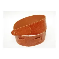 FL660287L11 Leather 11 Ремень для гитары, кожаный, мандарин, тиснение рептилия, Fidel