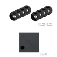 AVCLINK MEDIUM/CB Состав комплекта: CELO2D 8 штук + GLC02/B 8 штук + C-BASS 1 штука черного цвета.
