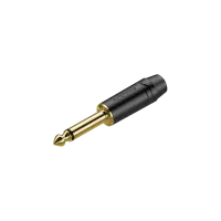 ROXTONE RJ2PP-NS-BG Разъем  jack 1/4" моно, размер 72,2*14мм., Макс. диаметр кабеля 6,5мм., Цвет: черный