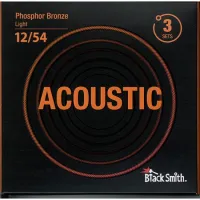 Blacksmith phosphor bronze light 12/54 3 sets  струны для акуст гитары, 12-54, фосфор бронза, 3 пачк