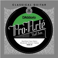 3 верхние струны для классической гитары D'Addario Pro-Arté RNM-3T