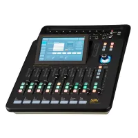 DM-20 цифровой микшер 16 моновходов, 2 стерео входа; два основных стерео выхода, четыре вспомогательных выходов, четыре сгруппированных выхода, 7" дисплей, вес 9,5 кг, 515х365х140 мм