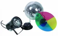 EUROLITE Mirror Ball 30 cm SET зеркальный шар, диам. 300мм.,  с приводом MD 1515 и цепью , T-36 Pinspot black+ лампа OMNILUX PAR36 6V/30W+ мотор с диском смены цвета