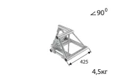 ИМЛАЙТ T50/35-22 Стыковочный угол 90 градусов, d50х3 \ d16х2мм. Крепежный размер 215мм, М10.