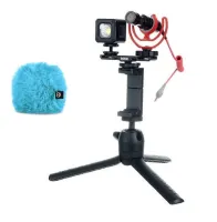 RODE Vlogger Kit Universal разноцветное лето BLUE комплект Vlogger kit c голубой меховой ветрозащито